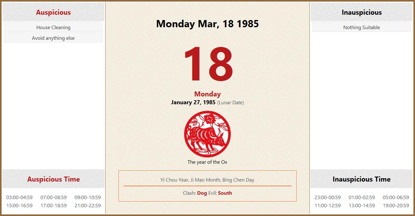 march-18-1985-almanac-calendar-auspicious-inauspicious-events-and