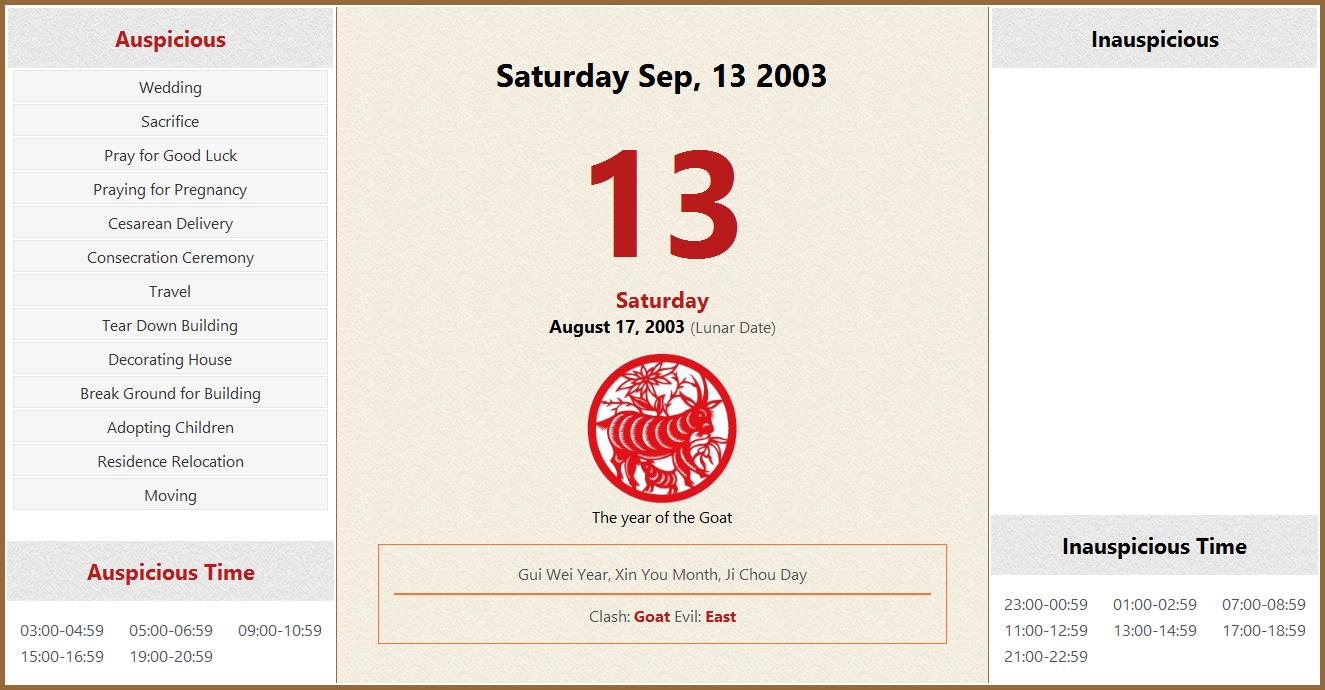 september-13-2003-almanac-calendar-auspicious-inauspicious-events-and