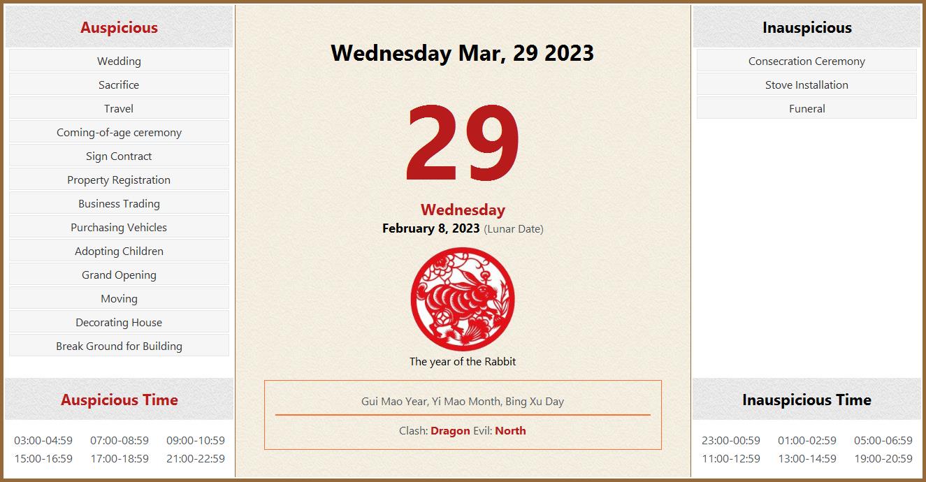 march-29-2023-almanac-calendar-auspicious-inauspicious-events-and